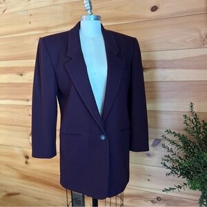 Ann Taylor Rich Plum Blazer Size 6